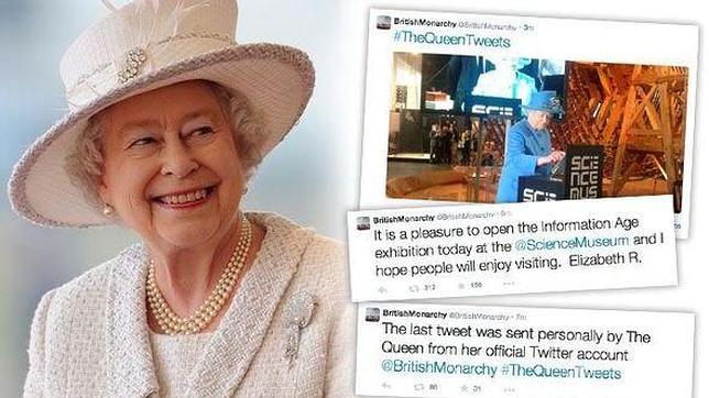 La Reina de Inglaterra ha tuiteado por primera vez con motivo de una exposición en el Museo de la Ciencia de Londres