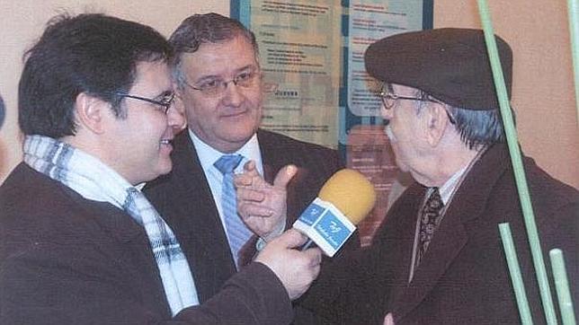 Jesús Norberto, con el actor Jesús Guzmán, en una visita al Stand de Murcia en FITUR