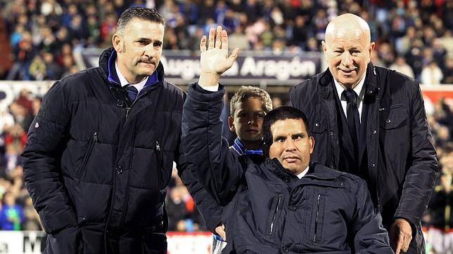 Cáceres, durante un homenaje en Zaragoza