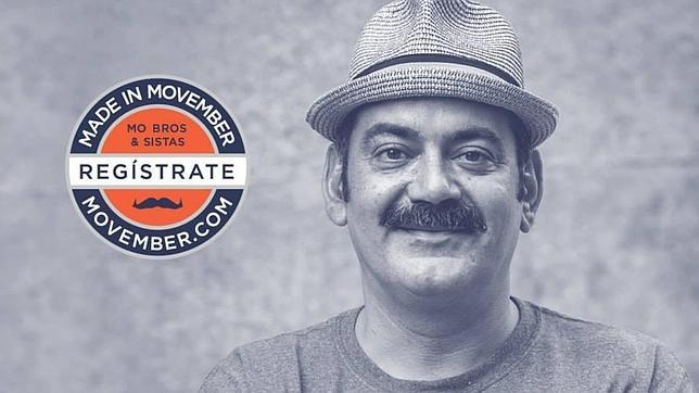 José Corbacho, en la campaña de «Movember» de 2014