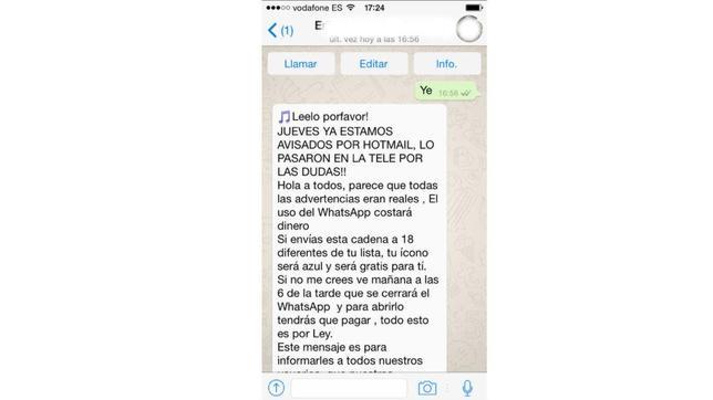 Los ciberdelincuentes aprovechan el doble «check» azul para recuperar el bulo del WhatsApp de pago