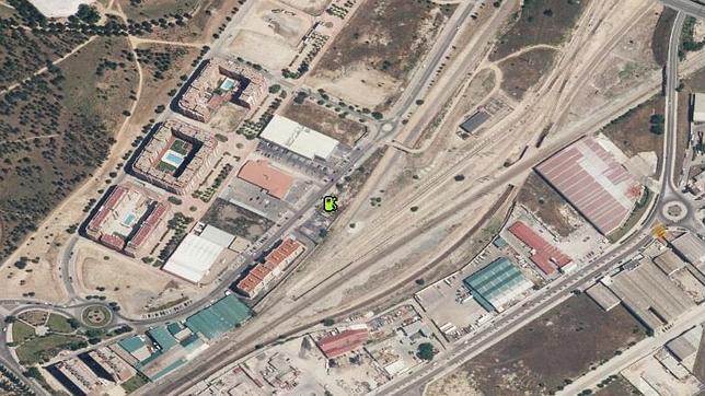 Plano aéreo de la ubicación de la gasolinera