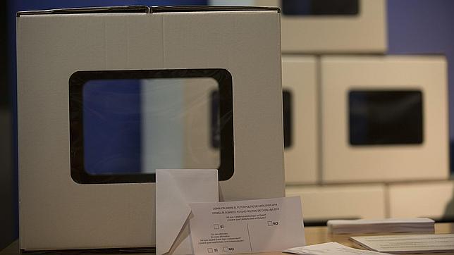 Detalle de las urnas del 9-N