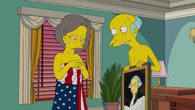 Jane Fonda, la amante del Sr Burns en «Los Simpson»