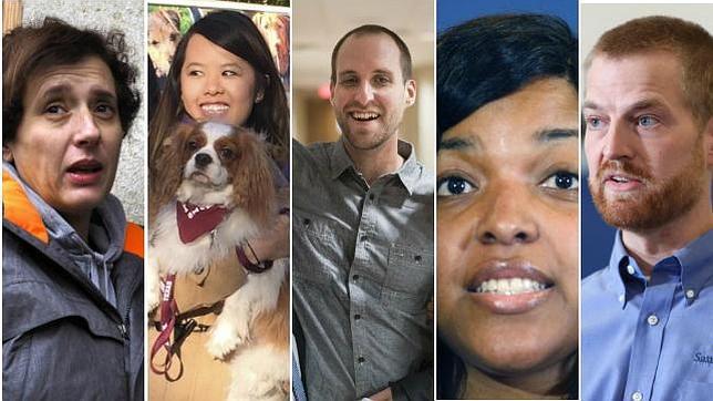 Spervivientes del ébola: la española Teresa Romero y los estadounidenses Nina Pham, Ashoka Mukpo, Amber Vinson y Kent Brantly