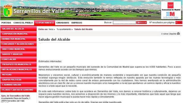 El saludo del alcalde anónimo