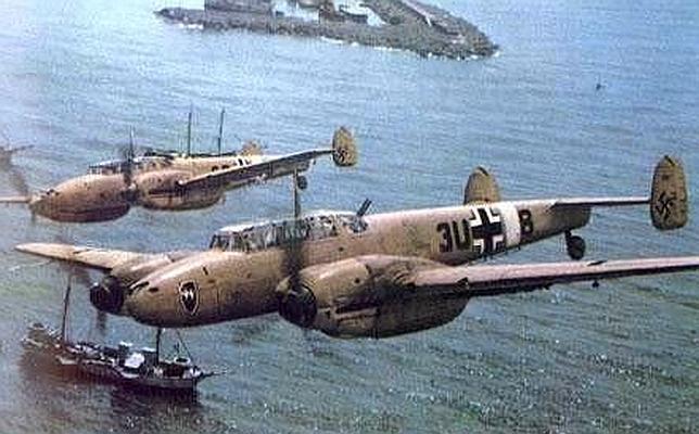 La «Luftwaffe» siembra minas en los estuarios fluviales británicos