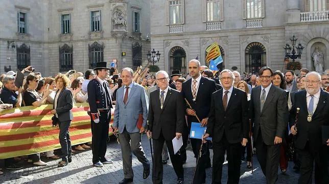 Acto municipal de apoyo al proceso soberanista de Artur Mas celebrado en octubre de 2014