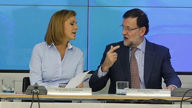 Cospedal junto a Mariano Rajoy