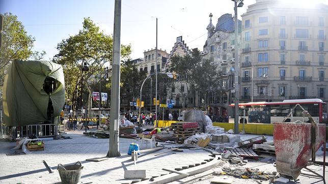 Los invidentes se sienten inseguros con el nuevo Paseo de Gracia