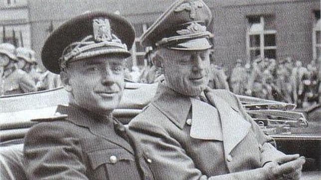 Los ministros de Asuntos Exteriores de España (Serrano Suñer) y de Alemania (Von Ribbentrop) en una de las múltiples visitas del primero Berlín durante la guerra