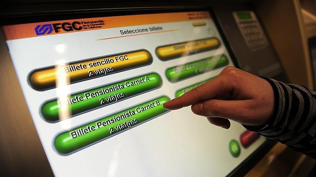 Imagen de las máquinas expendedoras del tren