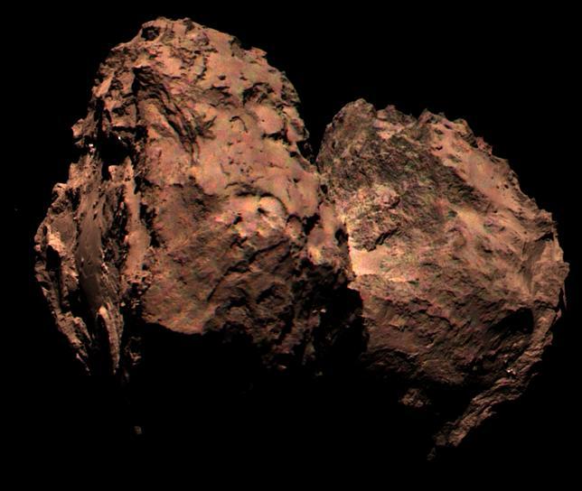 La primera imagen del cometa de Philae con su color real