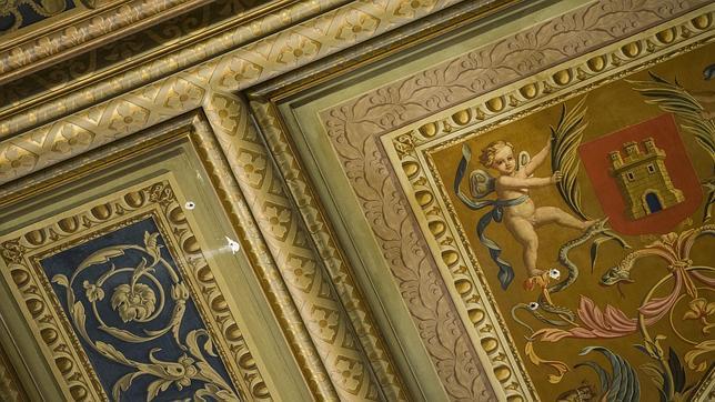 Agujeros producidos por los disparos del 23F