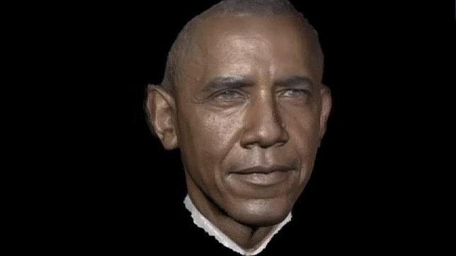 El increíble retrato de Obama en 3D