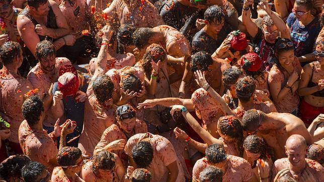 Imagen de la Tomatina de Buñol celebrada este año