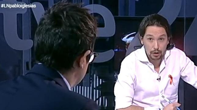 Captura de pantalla de la entrevista de Pablo Iglesias en La Noche en 24horas