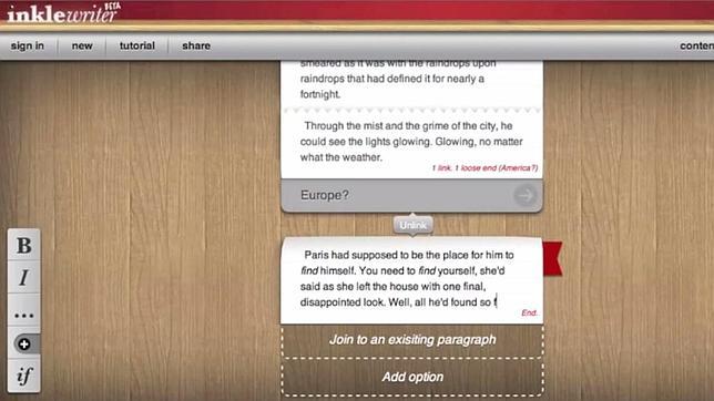 Editor de Inkle Writer