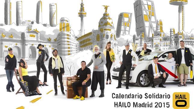 Los taxistas de Madrid posan en el calendario 2015 para ayudar a niños con cáncer