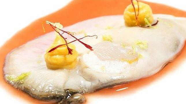 Ostra, naranja sanguina, calabaza y azafrán, El Retiro