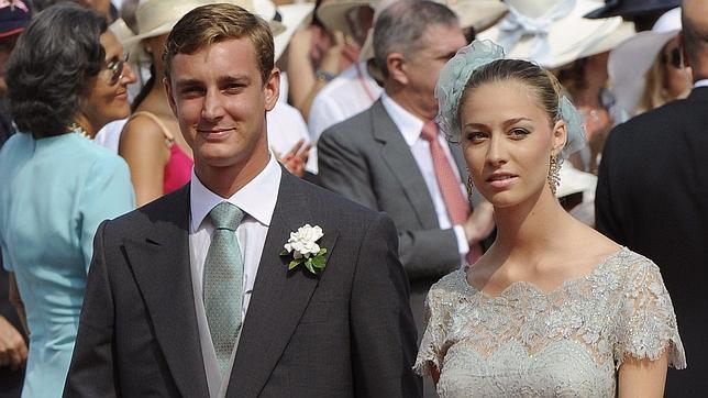 Pierre Casiraghi y Beatrice Borromeo en la boda de Alberto de Mónaco