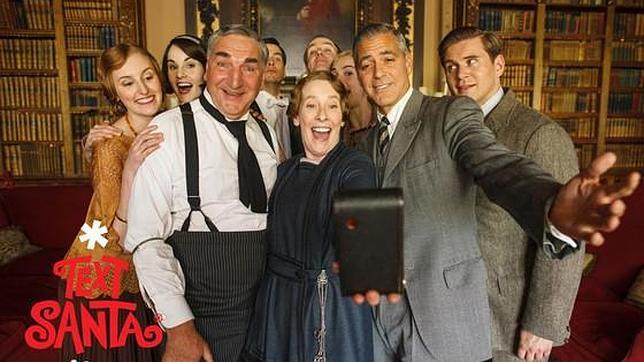 El «selfie» de George Clooney con sus compañeros en «Downton Abbey»