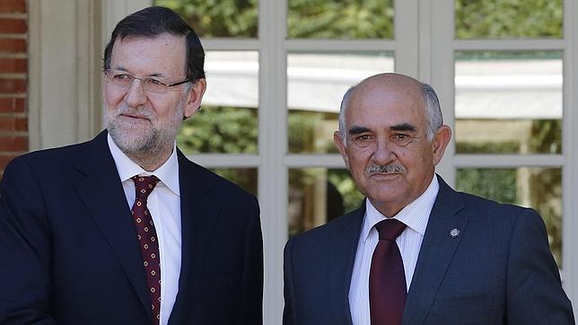 Julio de 2014: el persidente del Gobierno recibe en La Moncloa al presidente murciano Alberto Garre