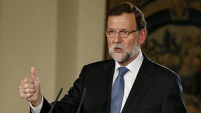 Mariano Rajoy, presidente del Gobierno, durante su comparecencia