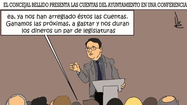 VIC representa al concejal de Hacienda, José María Bellido en campaña electoral