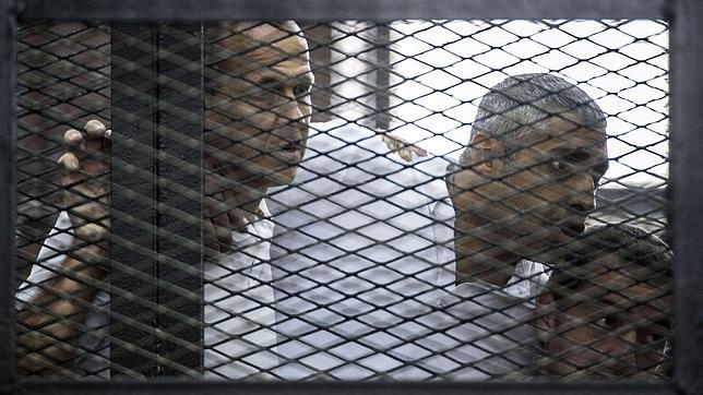 Los periodistas encarcelados en Egipto, en una foto de archivo