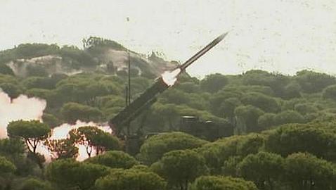 Lanzamiento de un misil Patriot en Mazagón (Huelva)/ MDE