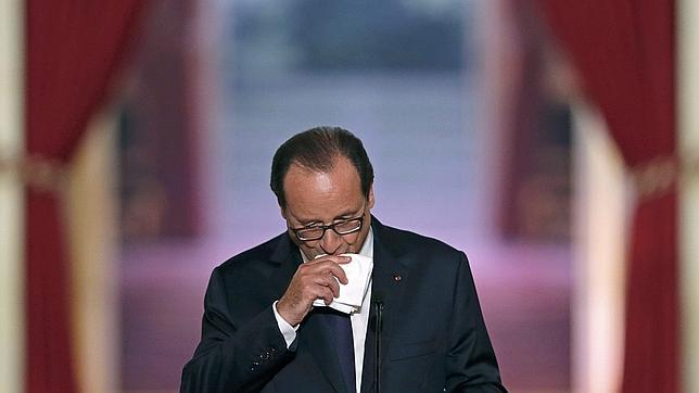 El presidente Hollande, durante una rueda de prensa