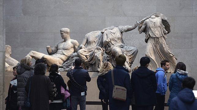 Algunos de los «mármoles de Elgin», procedentes del Partenón, que custodia el Museo Británico de Londres