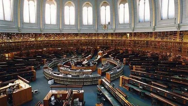 Una vista del impresionante interior de la Biblioteca Británica