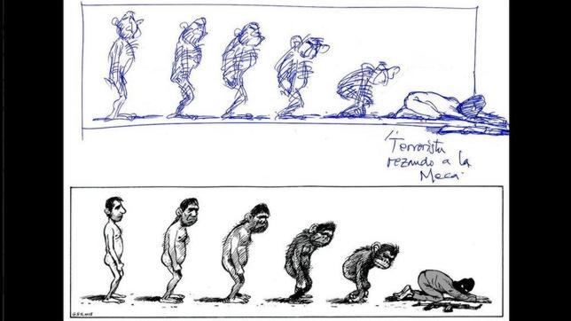 Proceso de elaboración de la tira «Involución» difundida por Twitter por Julio Rey