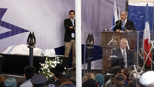Netanyahu durante la ceremonia de despedida este martes