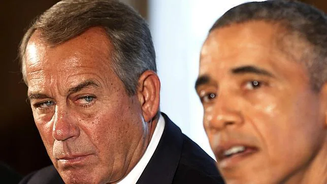 El republicano John Boehner junto a Barack Obama