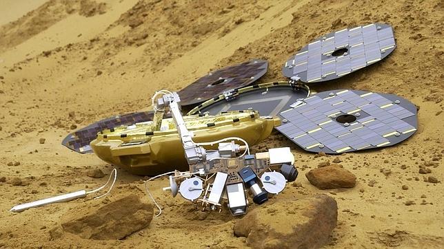Recreación del Beagle 2 en Marte