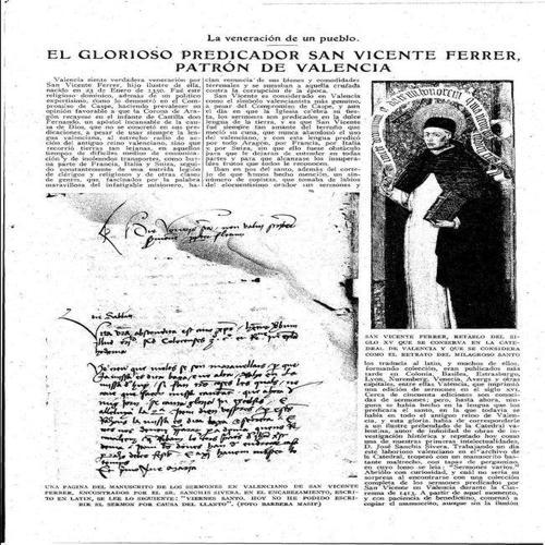 San Vicente Ferrer, el «otro» patrón que escribía los sermones en valenciano