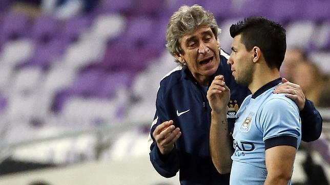 Pellegrini, con el Kun Agüero
