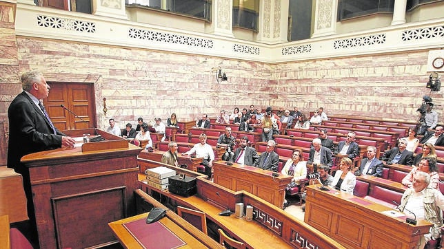 El líder de la pequeña formación de centroizquierda Dimar, Fotis Kuvelis