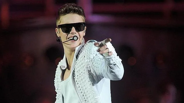 El cantante Justin Bieber durante un concierto