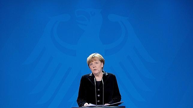 Merkel, durante una conferencia de prensa