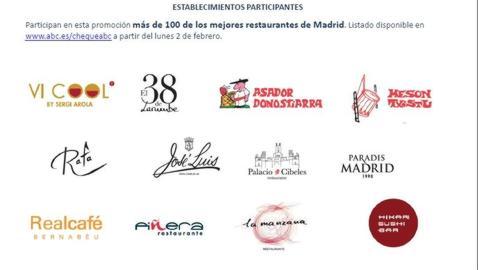 Entre los restaurantes participantes se encuentran más de cien de los mejores de Madrid