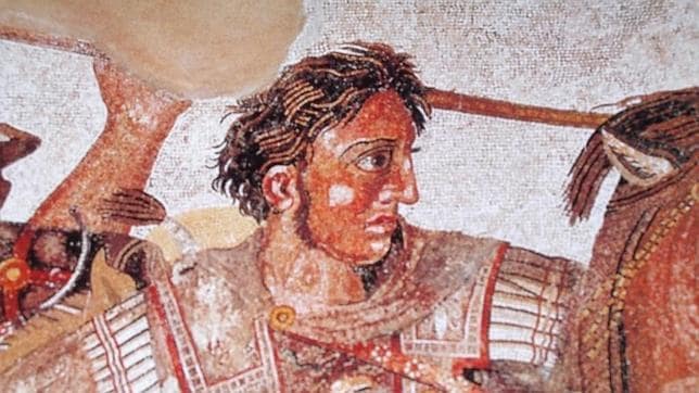 Alejandro en la batalla de Issos. Mosaico de la Casa del Fauno de Pompeya