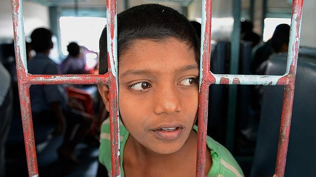 Uno de los menores rescatados en India
