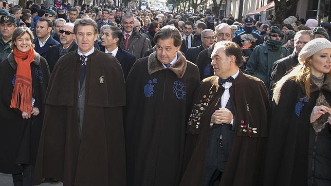 La ministra Tejerina, Feijóo, Ignacio Rivera, José Crespo y la actriz Cristina Castaño