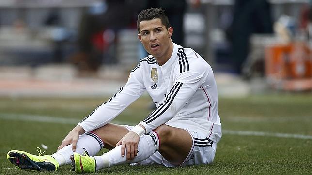 Cristiano Ronaldo, durante su último partido en el Vicente Calderón