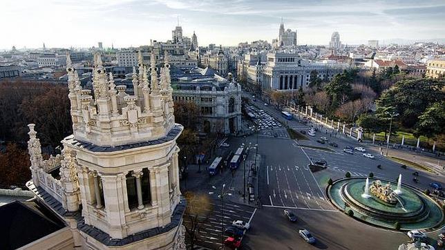Madrid desde la terraza del Palacio de Cibeles.