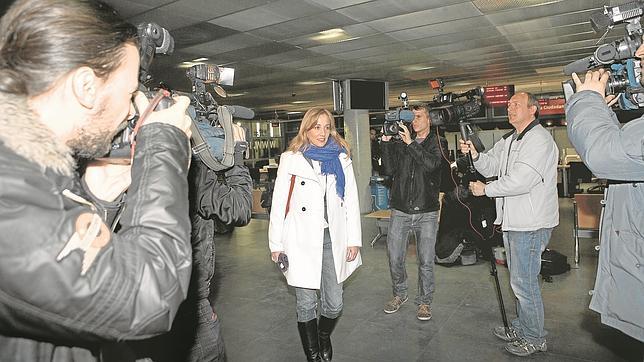 Tania Sánchez, a su llegada a la comisión de investigación el pasado 7 de enero